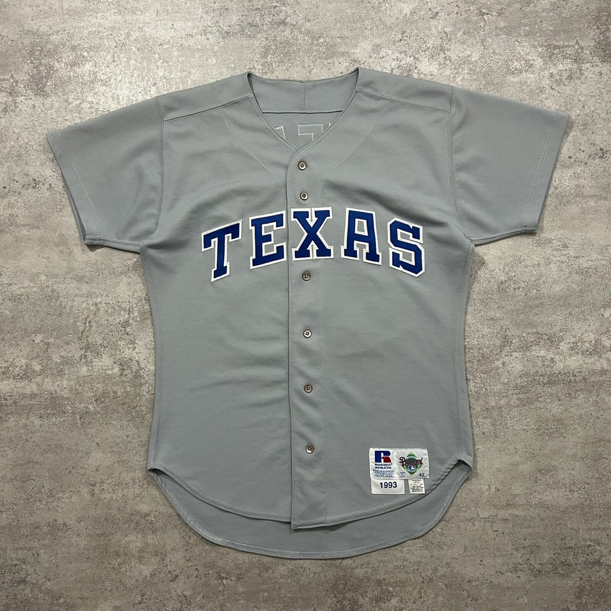 VTG 90s MLB TEXAS RANGERS RUSSELL AUTHENTIC JERSEY Francisco
