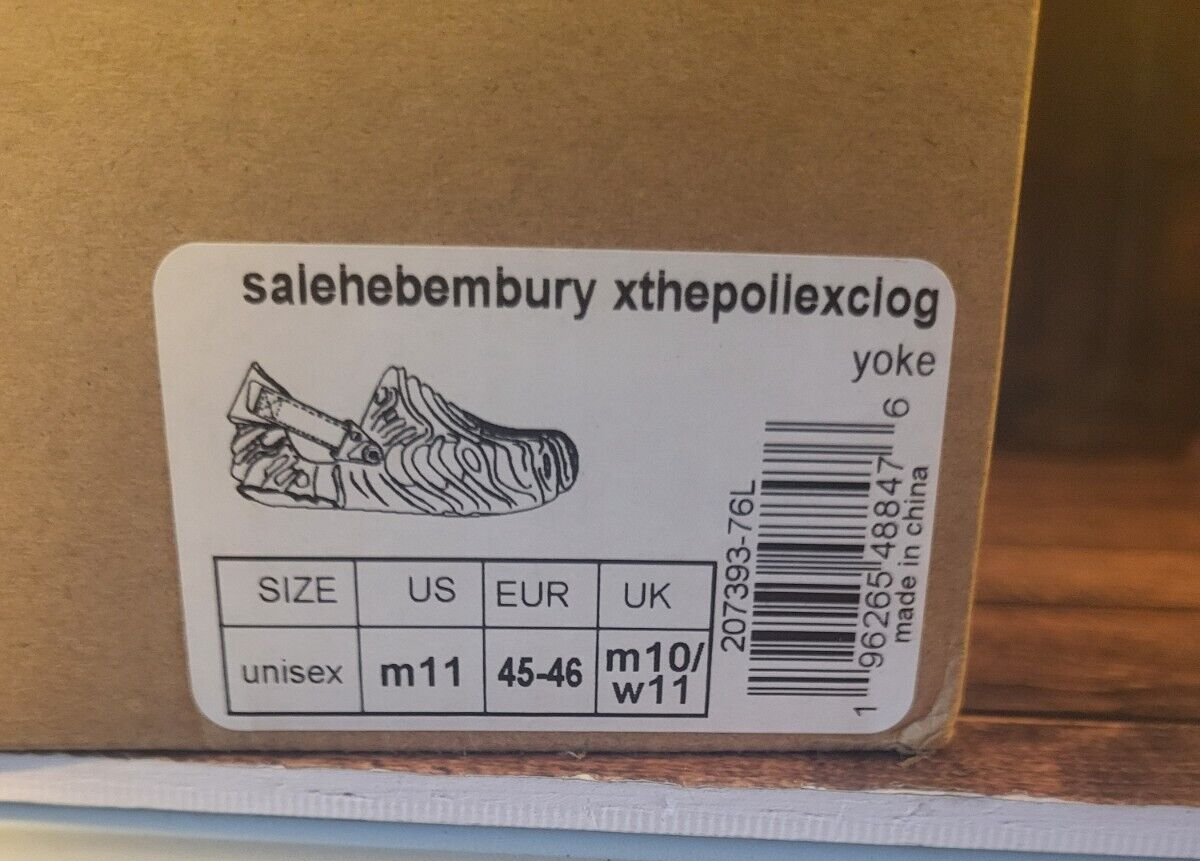 Crocs x Salehe Bembury Pollex Clog Yoke Yellow 207393-76L Men’s Sizes 11-12