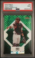 2006 Finest Javy Lopez #57 Green Xfractor /50 PSA 9 Mint