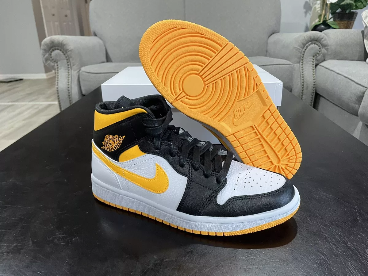 Women’s Size 8.5 Air Jordan 1 Mid SE Laser Orange White Black Yellow CV5276-107
