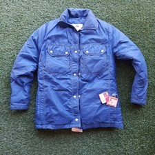VTG 70s 80s GERRY Goose Down Women's Ski Jacket Sz Lg w/ Ski Tags Passes