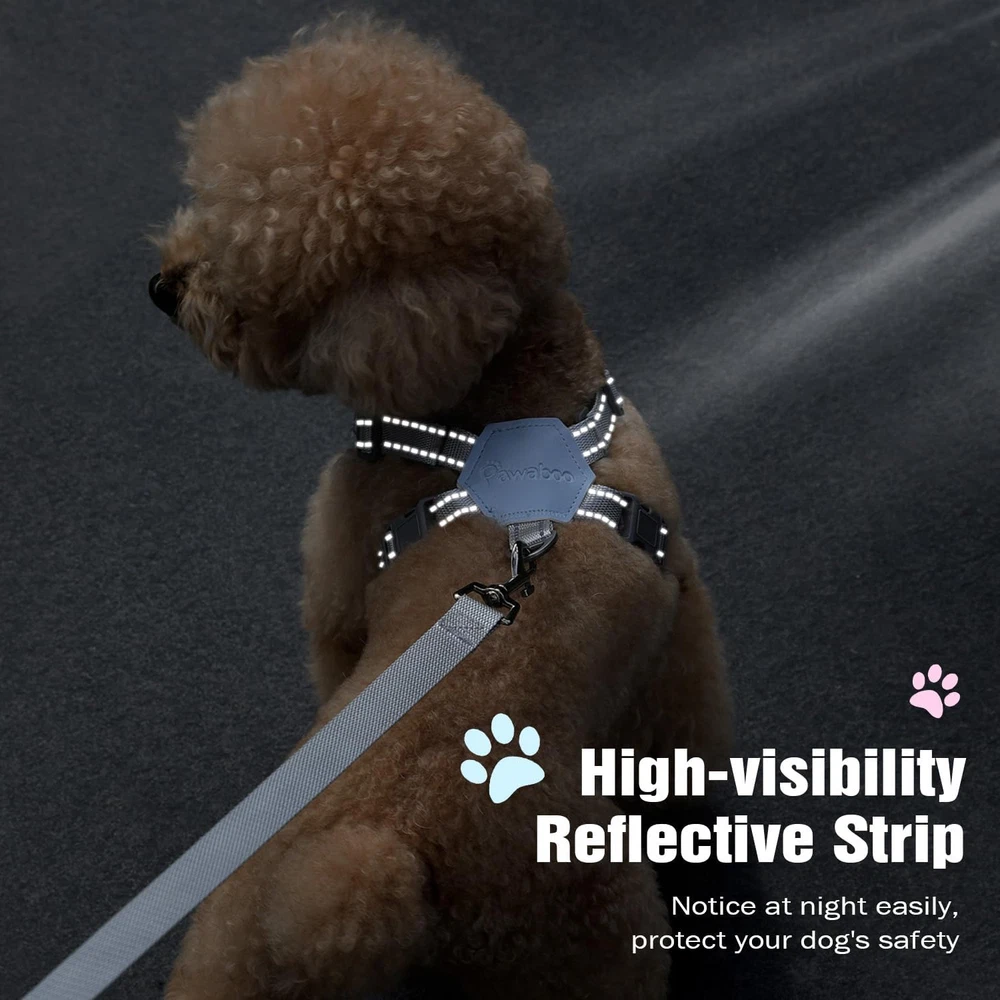 Dog Harness with Leash Set, X-Frame No Pull Pet Harness, Adjustable Choke Free D