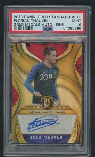 2019 Panini Gold Standard Florian Thauvin Gold Metals Fine Auto /29 #GMFTH PSA 9