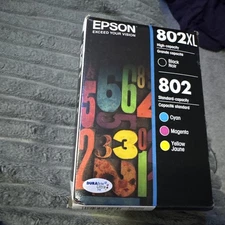 Epson 802XL Black & 802  C/M/Y Ink Cartridges Best Before 12/2027 fast ship