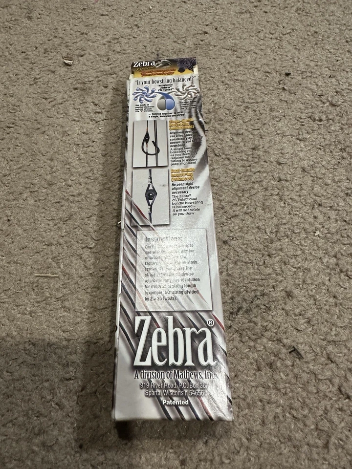 Zebra Hybrid Mathews Menace  Bowstring 55 3/4" SSS/BLK - Image 3 of 3