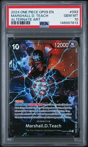 2024 ONE PIECE OP09-093 MARSHALL D. TEACH ALTERNATE ART PSA 10 GEM MINT