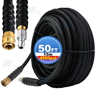#ad 50 ft 3 8quot; Non Marking 4800 psi Pressure Washer Hose Cold HOT WATER High Quality $64.99