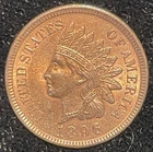 1896 Indian Head Cent Penny 1c Uncirculated RB Red-Brown