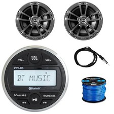 JBL Marine Bluetooth Digital Media Receiver, 2x 6.5" 225W Speaker, Wire, Antenna