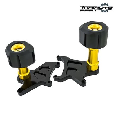 For Honda Monkey Z 125 5 Speed 2022-25 Yellow Black Frame Slider Crash Guard LR