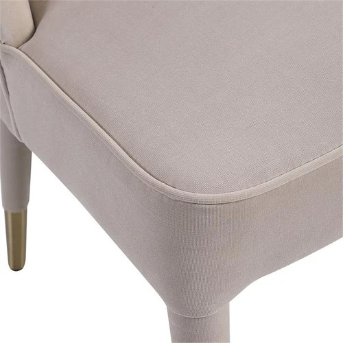 Uttermost Brie 19" Fabric Armless Dining Chairs in Champagne Beige (Set of 2) - Picture 5 of 7