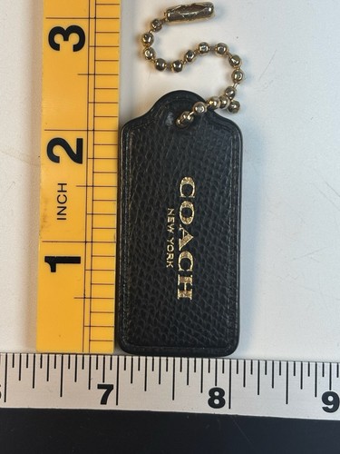 Coach schwarz/braun Leder Taschenanhänger, Schlüsselanhänger Schlüsselanhänger Anhänger - Bild 2 von 4