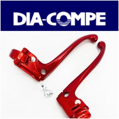 Dia Compe Bremshebel Paar rot Old School Bmx Raleigh Burner inklusive Aderendhülsen.