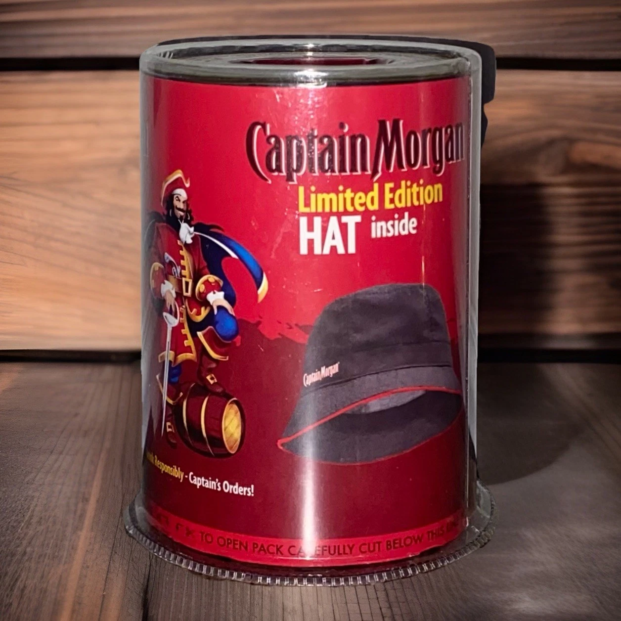 Captain Morgan Golfing Fishing Beach Bucket Hat Cap Limited Edition NEW Sealed