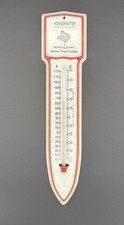 Vintage Crows Hybrid Corn Company Thermometer Metal Amazing Condition Rare