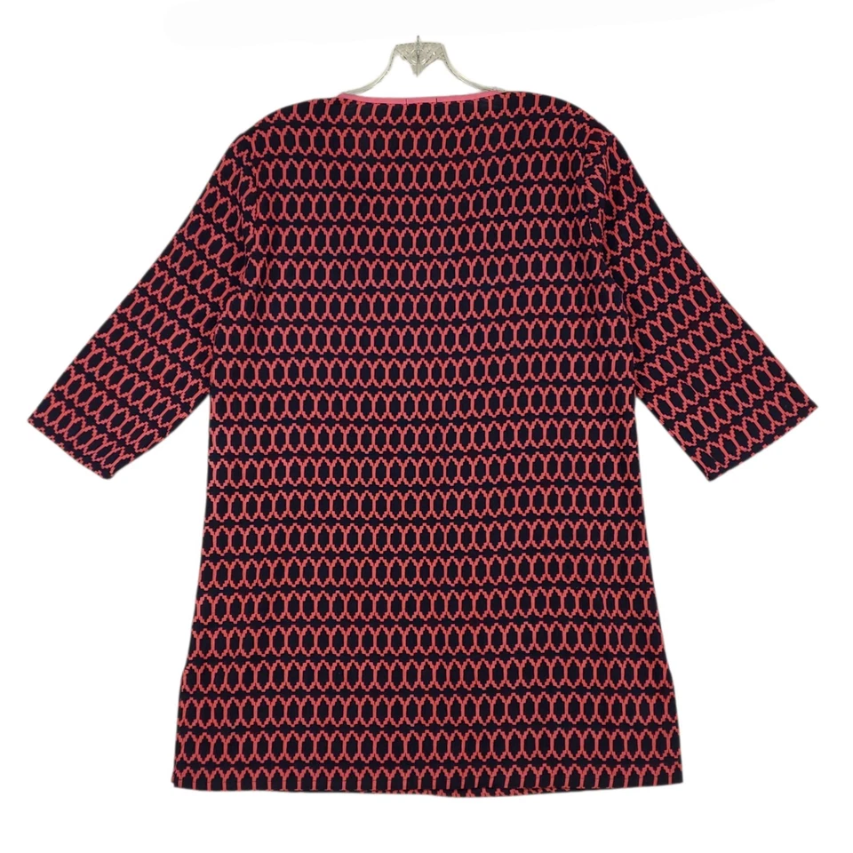 Top túnica J Crew para mujer S pequeño pulóver manga 3/4 cuello en V geométrico informal  Foto 3 de 4
