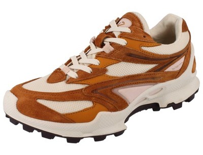 ECCO Biom C-Trail Retro Womens Lace Up Beige Honey Leather Shoes