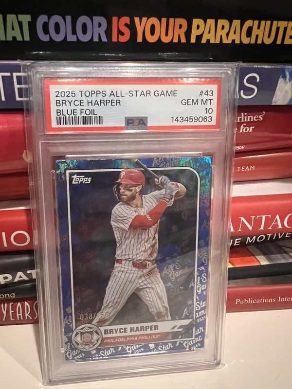 PSA 10 2025 TOPPS All Star Game - Bryce Harper /150 Blue Foil #43