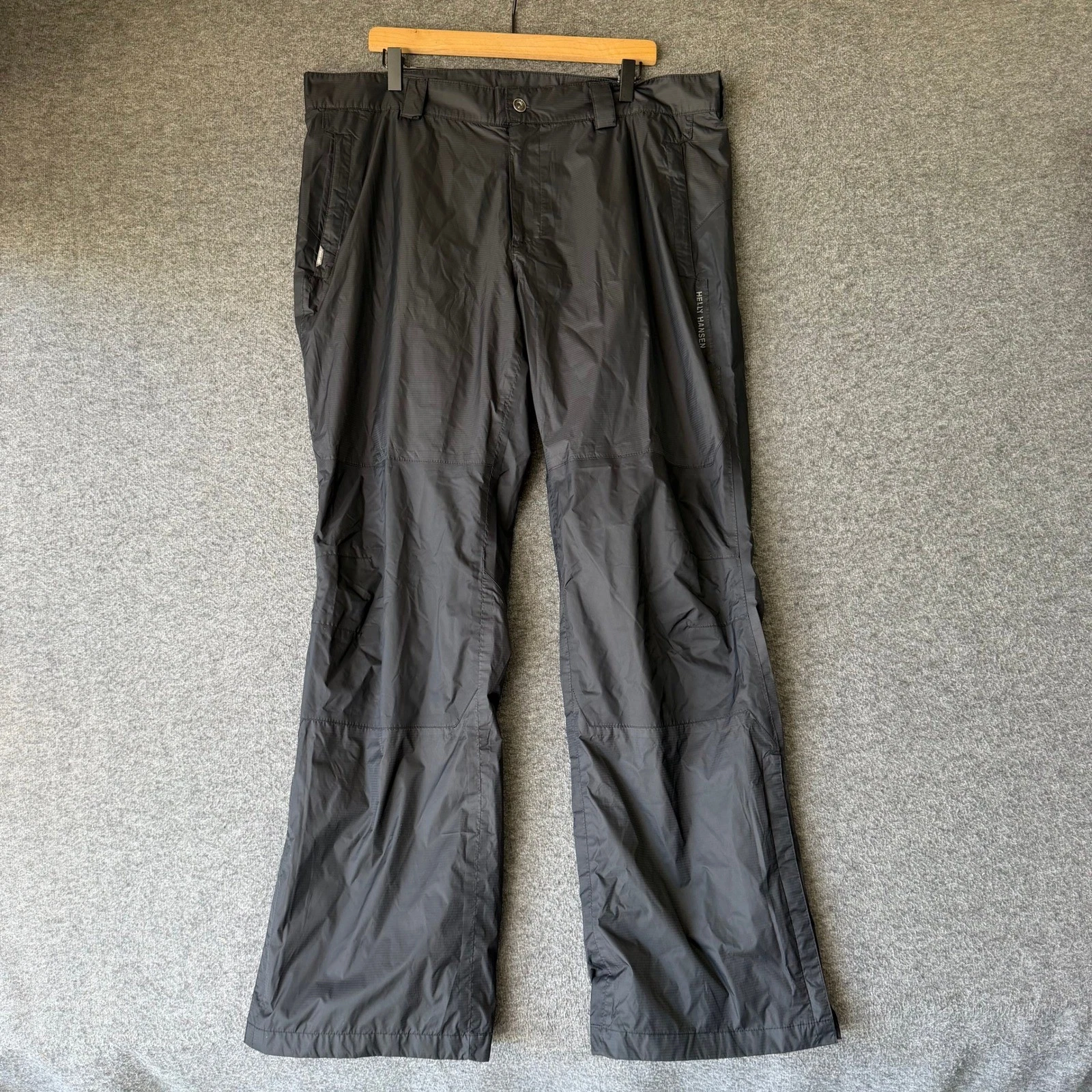 Helly Hansen Helly Tech Men Packable Rain Pants Black Outdoor Hiking Trousers XL