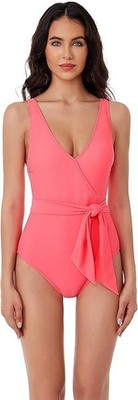 BCA by Rebecca Virtue Megan Tie Waist One Piece Swimsuit - Size: Medium