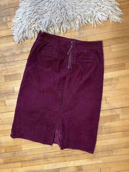 Women Boden Skirt Burgundy Cotton 38