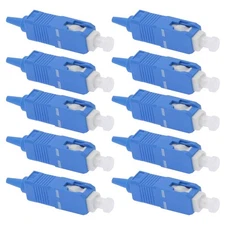 10x SC UPC Simplex Single Mode Fiber Optic Optical Connector Adapter 0.9mm Blue