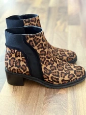 Crown Vintage Boots 7.5M Cheetah Leopard Animal Print Womens Ladies Footwear