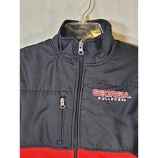 Georgia Bulldogs Juniors Fleece Jacket Size Medium 10-12 Long Sleeve Pockets