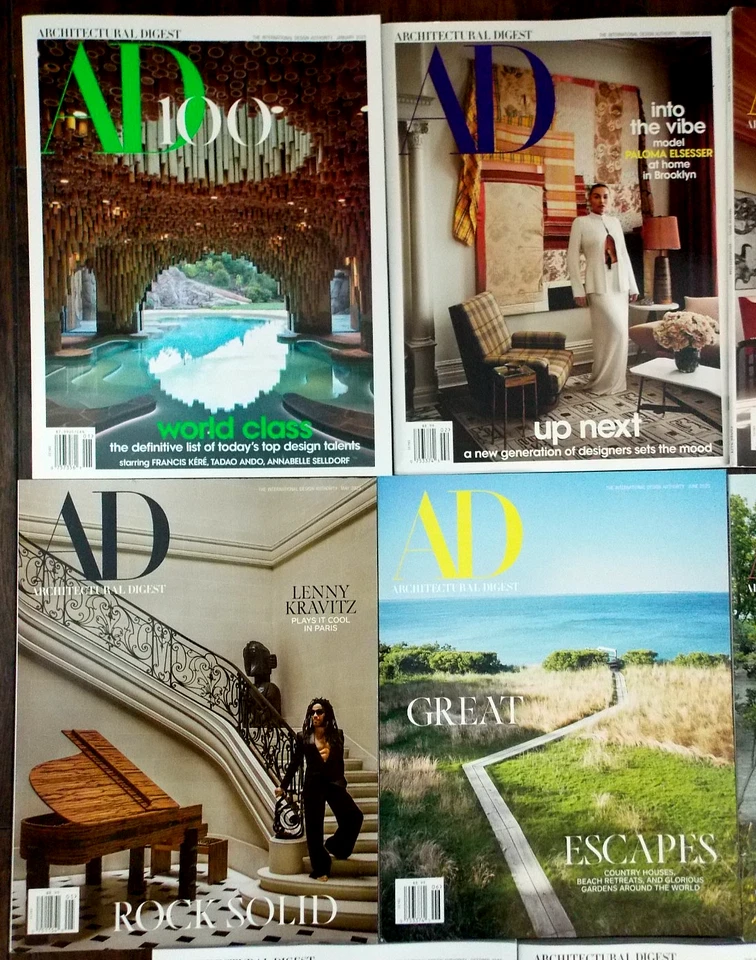 LOT OF ALL ARCHITECTURAL DIGEST MAGAZINES, 'AD' FROM JANUARY-DECEMBER 2025~ NEW - Image 2 of 4