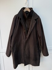 Lauren Ralph Lauren Mens Coat 44L Brown Mac Wool Blend Removable Liner 2 In One
