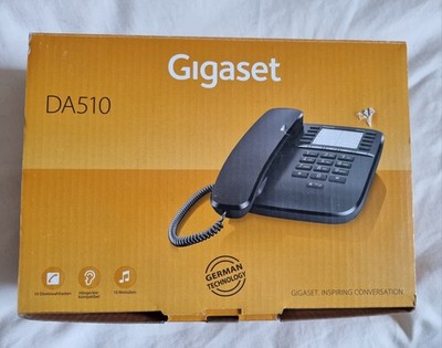 Siemens Gigaset DA510 schwarz einfaches analoges Telefon  neuwertig