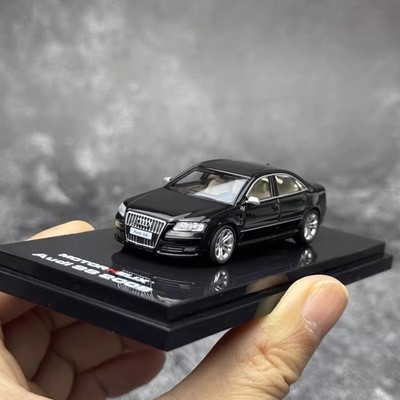Motorhelix 1/64 Audi S8 2008 Diecast Model Car Black Toys Gifts Display Hobby