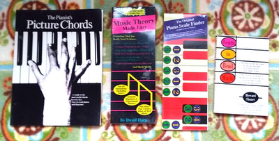 Learn to Play the Piano Books Picture Chords Scales Music Theory 4 books