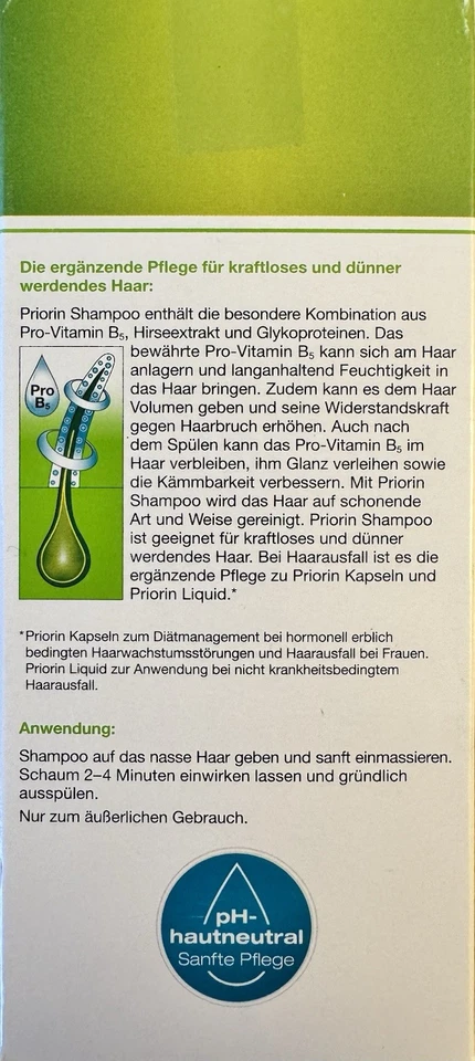 Champú antipérdida de cabello PRIORIN para cabello débil y adelgazado 200 ml ENVÍO RÁPIDO EE. UU. Foto 2 de 4