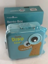 Freshmage Bento Box, Double-Layer Lunch Box Container with 3 Compartments- Blue