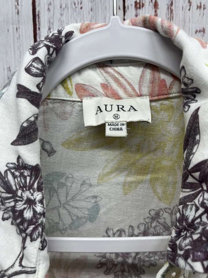 Aura Babydoll цветочный богемное туника верхний женский размер средний тропический курорт - Изображение 3 из 4