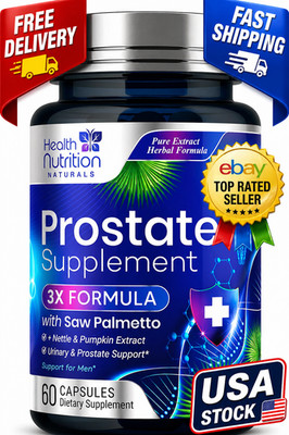 Prostate Health Supplements for Men 1000mg - 3X Strength with Saw Palmetto Blend