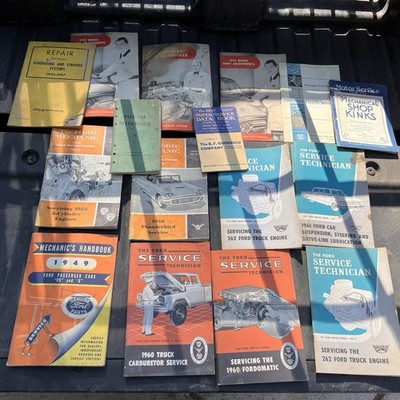 Vintage 40s 50s FORD Service Technician & Other Handbook Lot
