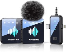 Wireless Lavalier Microphone for iPhone: Mini Microphone Noise Reduction - 328ft