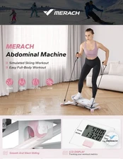 NIB MERACH Abdominal Machine Cardio Fitness Full Aerobic Equipment MR2416 White