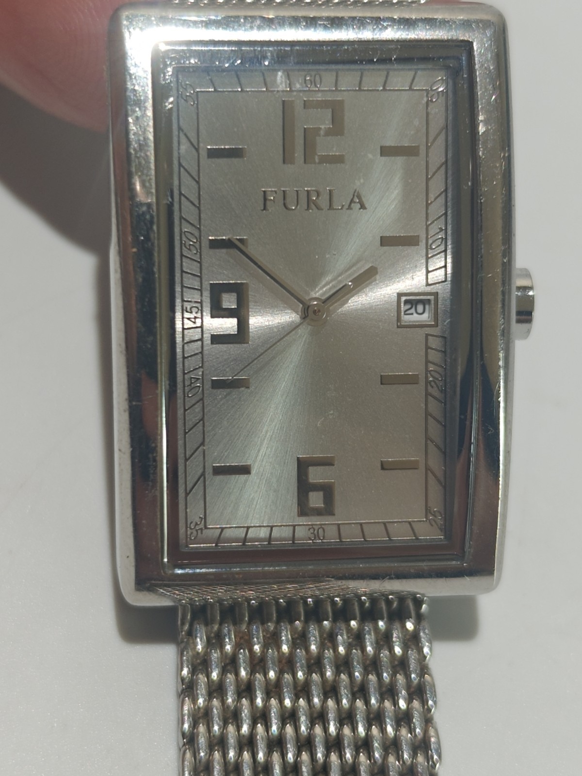 Furla Women's Silver Rectangular Analog Watch w/ … - image 4