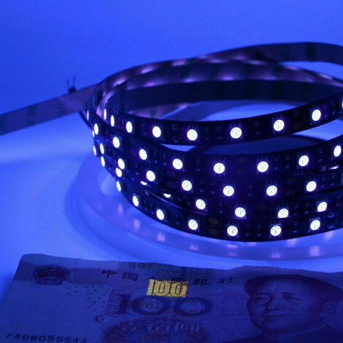 LED UV Black Strip Light 12V Ultraviolet Flexible 5050 SMD Party Club DJ remote - Picture 7 of 11