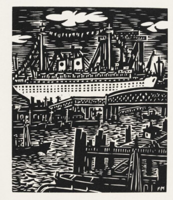 Stell-Es-Auf! Frans Masereel ''Hamburg'' Hafen Schiff Reederei Maritim