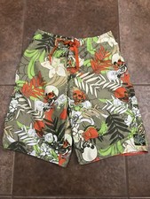 Maui and Sons Boy's Swim XL 18/20 skulls Guitars Print Board Shorts SwimTrunk