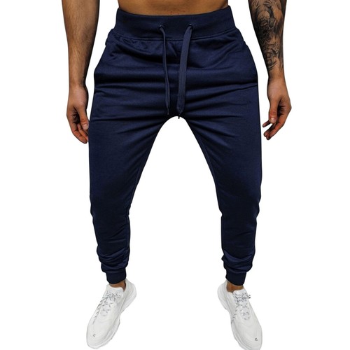Mens Casual Slim Joggers Fleece Cuffed Jogging Bottoms Track Sweatpants Trousers - Picture 28 of 29