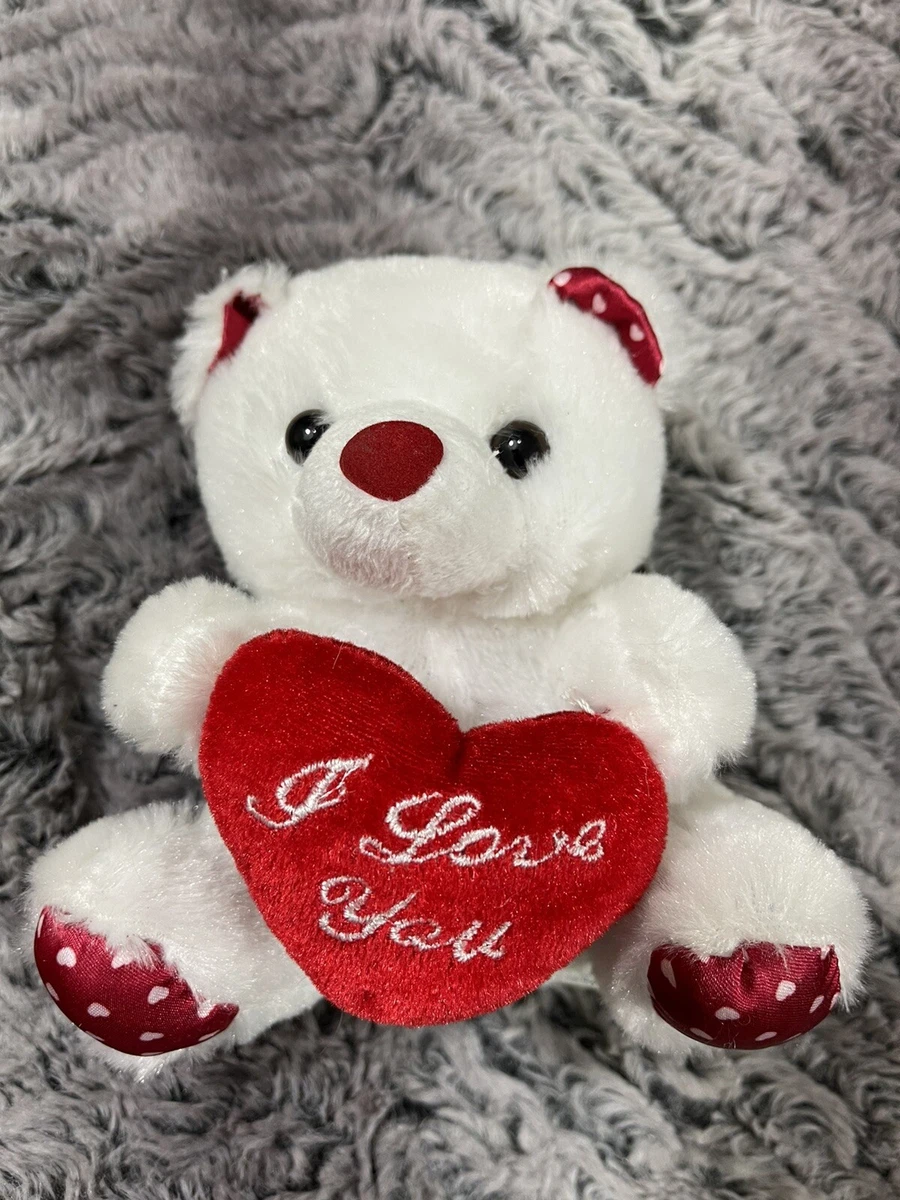 Red white on sale teddy bear