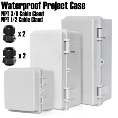 Waterproof Electrical Junction Box ABS Plastic Project Case with NPT Cable Gland