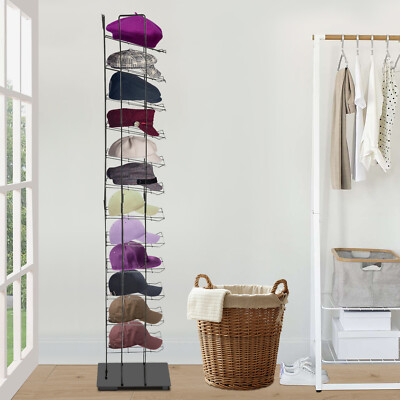 12 Tier Metal Freestanding Hat Display Rack Floor Standing Cap Organizer