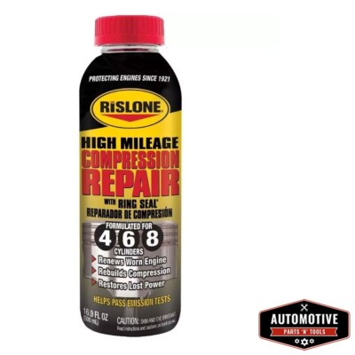 Rislone Engine Compression Repair Fix with Ring Seal High Mileage engine repair