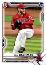 2021 Bowman #BD-196 Sam Bachman FB Los Angeles Angels